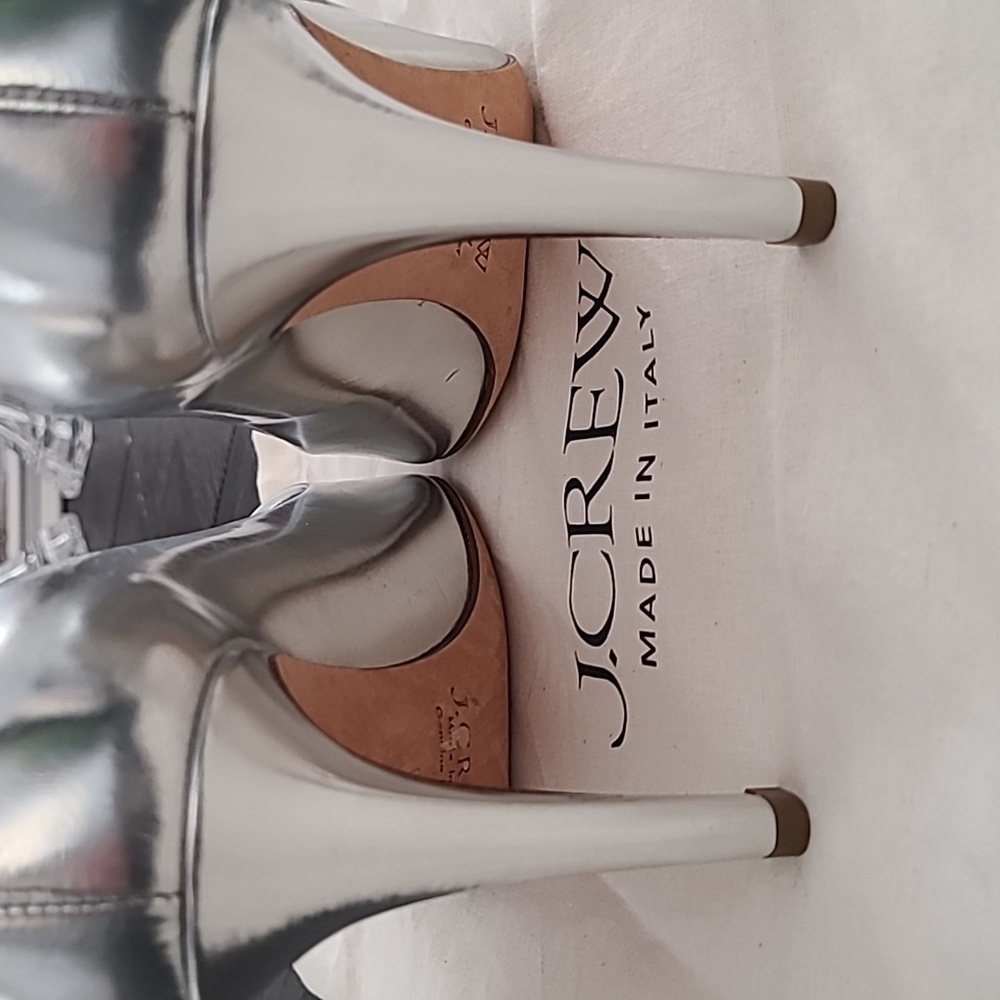 NWOT Vintage J. Crew Everly Mirror Metallic Pumps - Picture 4 of 8